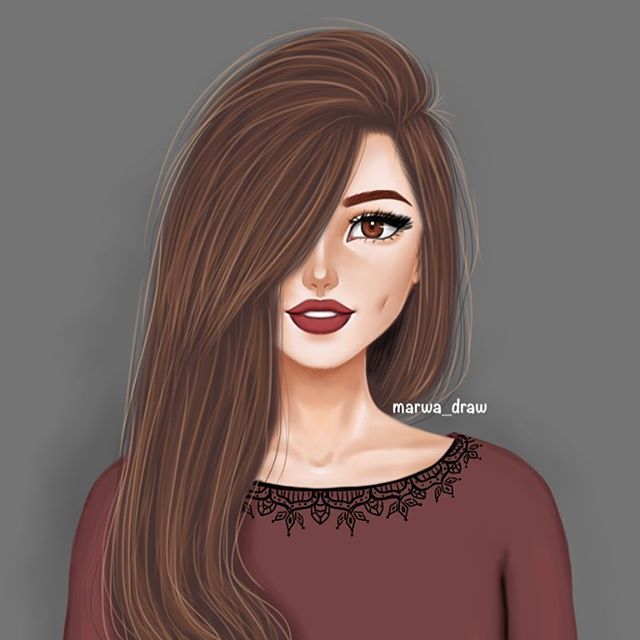 بنات كيوت رسم - اجمل الرسومات لبنات كيوت 1521 2